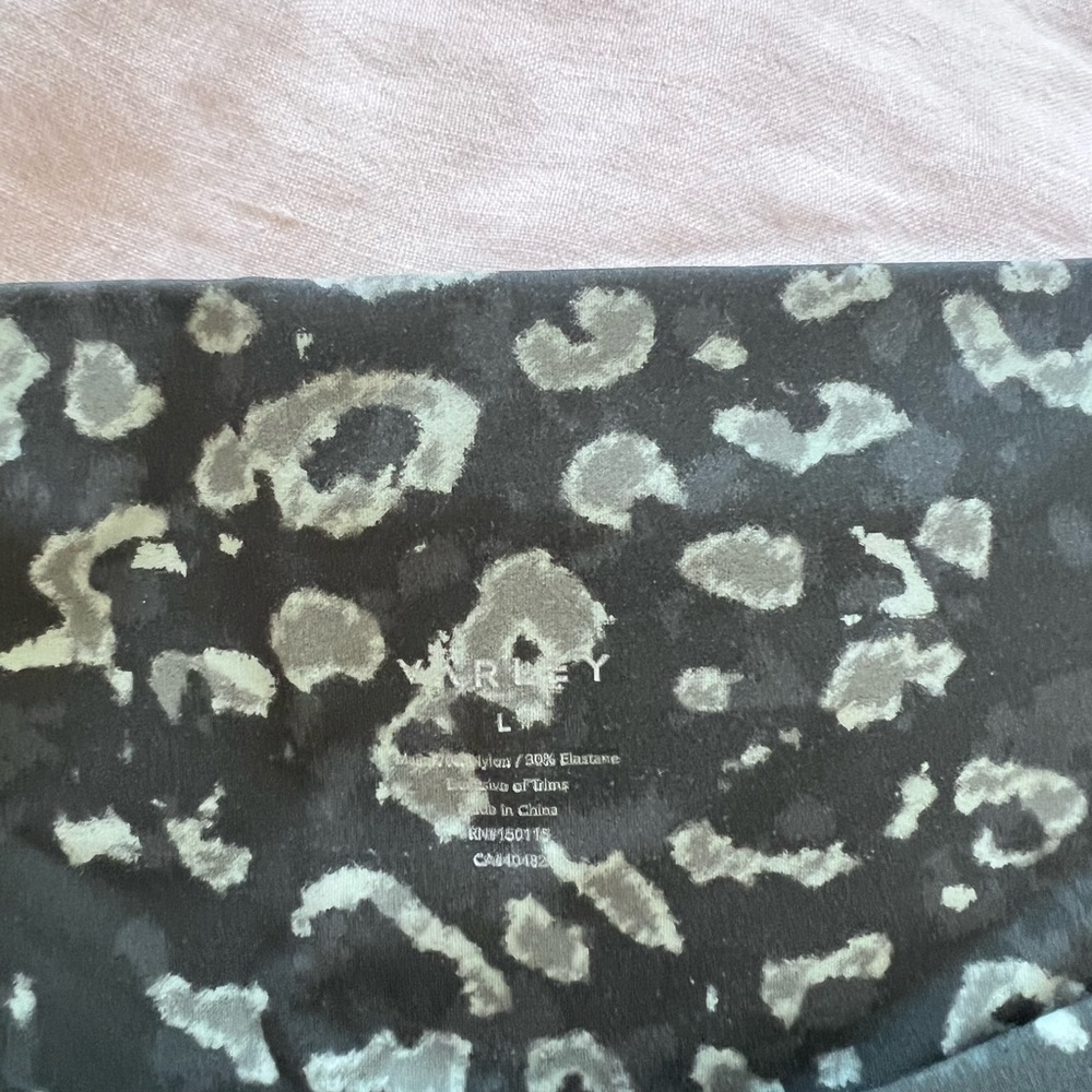 Green leopard print yoga pants